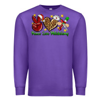 Purple Peace love Phlebotomy Christmas Premium Sweatshirt - NancyCooperArtShop