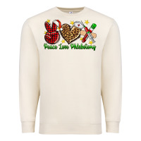 Sandshell Peace love Phlebotomy Christmas Premium Sweatshirt - NancyCooperArtShop