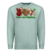 Seafoam Peace love Phlebotomy Christmas Premium Sweatshirt - NancyCooperArtShop