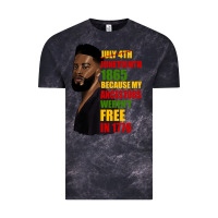 Cloud Black juneteenth 1885 because my ancestors weren't free in 1776 black man Vintage Tee - HRA Design Shop