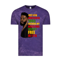 Cloud Purple juneteenth 1885 because my ancestors weren't free in 1776 black man Vintage Tee - HRA Design Shop
