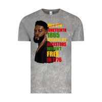 Cloud Rock juneteenth 1885 because my ancestors weren't free in 1776 black man Vintage Tee - HRA Design Shop