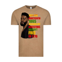 Vintage Coffee juneteenth 1885 because my ancestors weren't free in 1776 black man Vintage Tee - HRA Design Shop