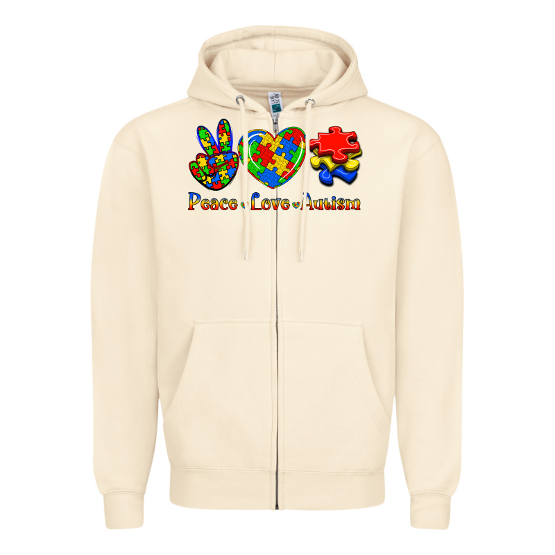 Peace Love Autism Zipper Hoodie by Jasminsmagicworld | Teevron