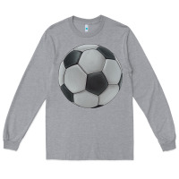 Heather Grey soccer ball Long Sleeve Tee - JahusDesignShop