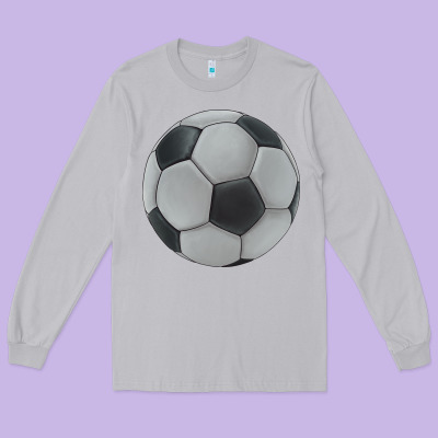 Soccer Ball Long Sleeve Tee Designed By Jahusdesignshop