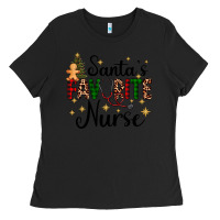 Black santa's favorite nurse Ladies Tee - AdoDesignShop