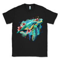 Black floral turtle Classic Tee - Jasminsmagicworld