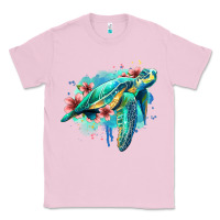 Bubblegum Pink floral turtle Classic Tee - Jasminsmagicworld
