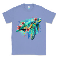 Colony Blue floral turtle Classic Tee - Jasminsmagicworld
