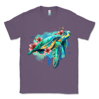 Lavender floral turtle Classic Tee - Jasminsmagicworld