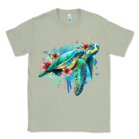 Matcha floral turtle Classic Tee - Jasminsmagicworld