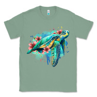 Sage floral turtle Classic Tee - Jasminsmagicworld