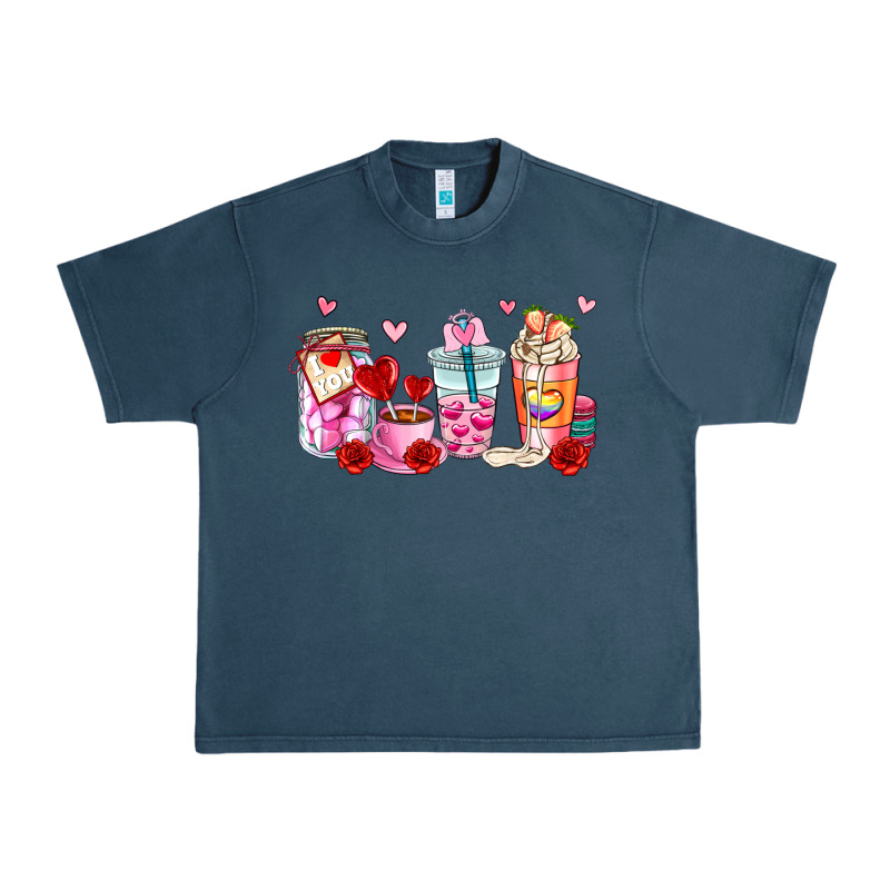 Valentines Day Coffee Cup Urban Heavy Tee by AdoDesignShop | Teevron