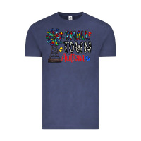 Vintage Denim small town autism Vintage Tee - CowhideDigitalArt