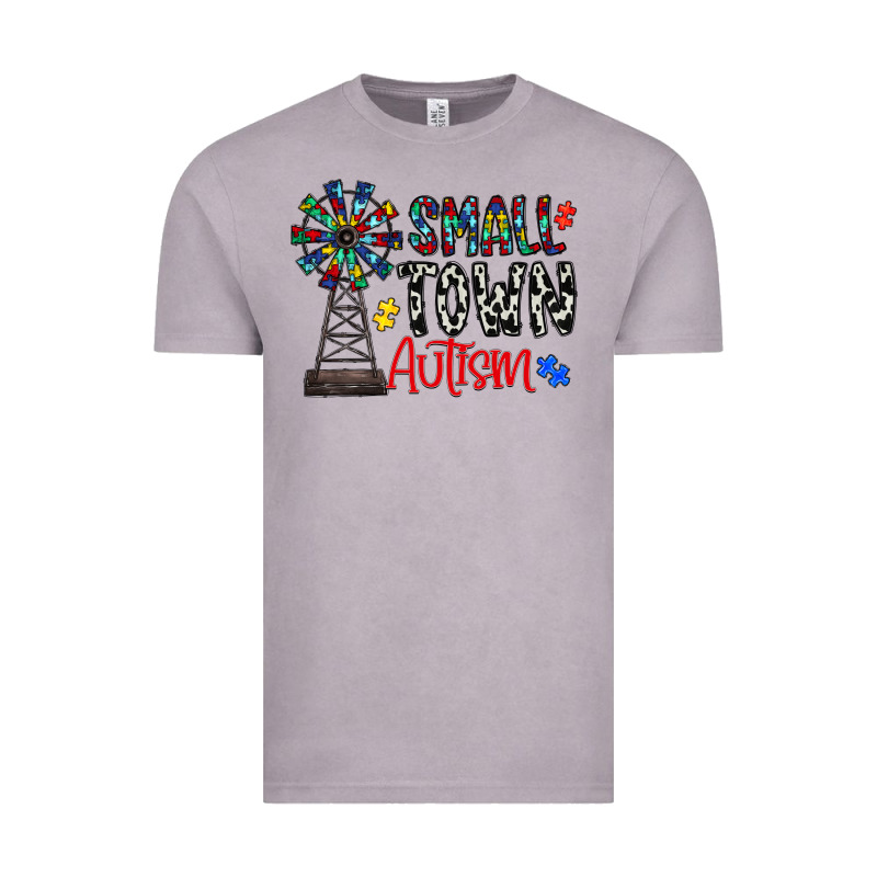 Small Town Autism Vintage Tee by CowhideDigitalArt | Teevron