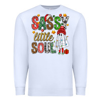 White Sassy litte soul Premium Sweatshirt - NancyCooperArtShop