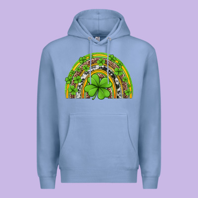 Western St Patricks Rainbow Premium Hoodie Designed By Jasminsmagicworld