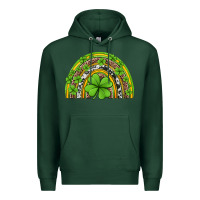 Sports Green western st patricks rainbow Premium Hoodie - Jasminsmagicworld