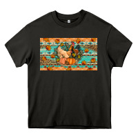 Asphalt Fall coop animals pumpkin Heavy Core Tee - Artiststas