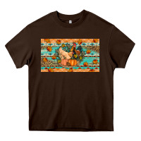 Chocolate Brown Fall coop animals pumpkin Heavy Core Tee - Artiststas