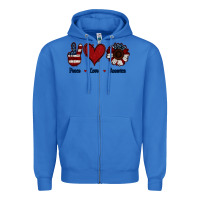 True Royal Peace Love America Zipper Hoodie - Jasminsmagicworld