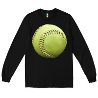 Black softball ball Long Sleeve Tee - JahusDesignShop