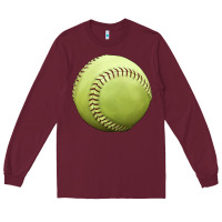 Burgundy softball ball Long Sleeve Tee - JahusDesignShop