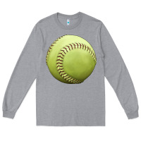 Heather Grey softball ball Long Sleeve Tee - JahusDesignShop