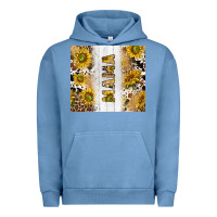 Pigment Pebble Blue western mother's day mama with cowhide and sunflowers tumbler tbs Urban Hoodie - TumblerDesignByShophia