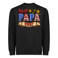 Black best papa ever Heavyweight Sweatshirt - HRA Design Shop