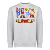 Heather Grey best papa ever Heavyweight Sweatshirt - HRA Design Shop
