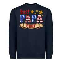 Navy best papa ever Heavyweight Sweatshirt - HRA Design Shop