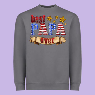 Best Papa Ever Heavyweight Sweatshirt Designed By Hra Design Shop