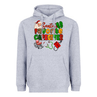 Heather Grey santas favorite caregiver Heavyweight Hoodie - MaliasSmallBusiness