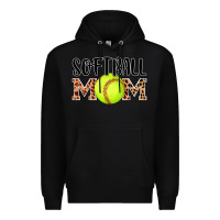 Black softball mom Premium Hoodie - AdoDesignShop