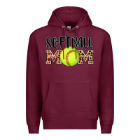 Burgundy softball mom Premium Hoodie - AdoDesignShop