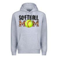 Heather Grey softball mom Premium Hoodie - AdoDesignShop