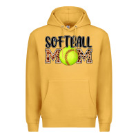 Mustard softball mom Premium Hoodie - AdoDesignShop