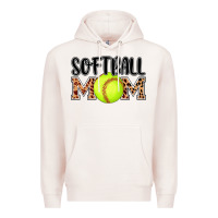 Pale Pink softball mom Premium Hoodie - AdoDesignShop