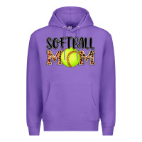 Purple softball mom Premium Hoodie - AdoDesignShop