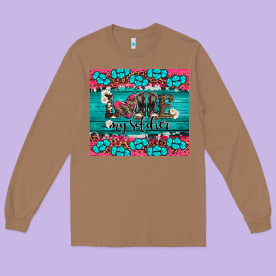 Armed Forces Day Love My Soldier Long Sleeve Tee Designed By Artiststas