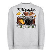 Photographer Floral Butterfly Film Roll Vintage Camera Heavyweight Sweatshirt | Teevron
