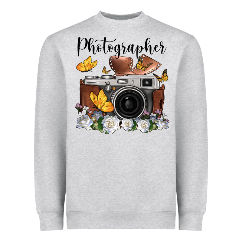 Photographer Floral Butterfly Film Roll Vintage Camera Heavyweight Sweatshirt by FaDigitalArtStudio | Teevron