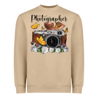 Mushroom photographer floral butterfly film roll vintage camera Heavyweight Sweatshirt - FaDigitalArtStudio