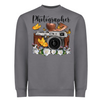 Storm photographer floral butterfly film roll vintage camera Heavyweight Sweatshirt - FaDigitalArtStudio