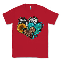 Red turquoise sunflower hearts Classic Tee - Jasminsmagicworld
