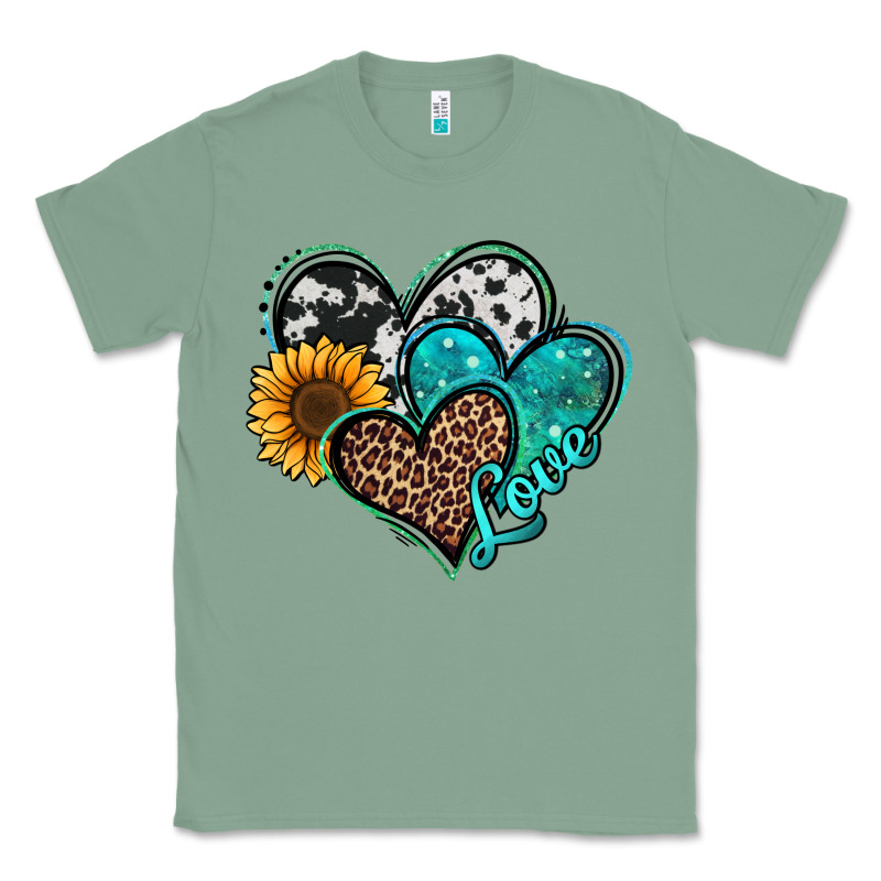 Turquoise Sunflower Hearts Classic Tee by Jasminsmagicworld | Teevron