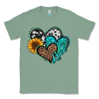 Sage turquoise sunflower hearts Classic Tee - Jasminsmagicworld