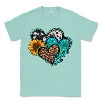 Seafoam turquoise sunflower hearts Classic Tee - Jasminsmagicworld